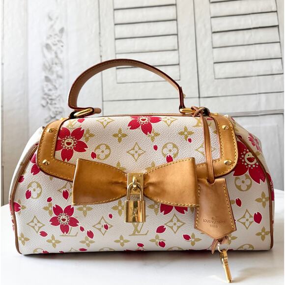 Louis Vuitton X Takashi Murakami Monogram Cherry Blossom Sac Retro Red - Picture 1 of 13